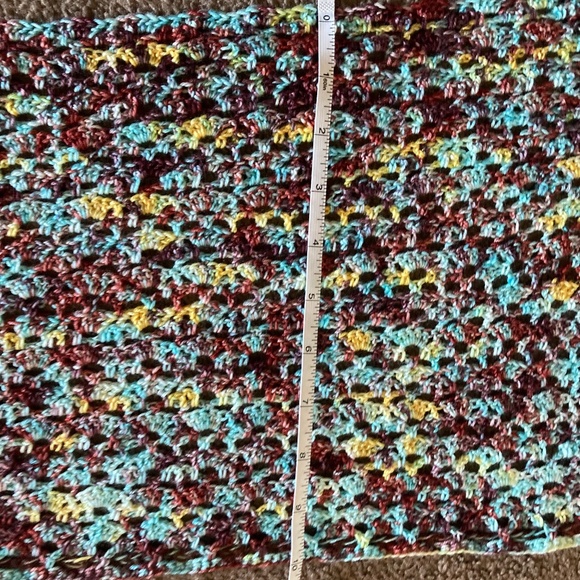 OOAK Crochet Tie Dye Mini Wrap Skirt Coverup Handmade - Picture 10 of 11